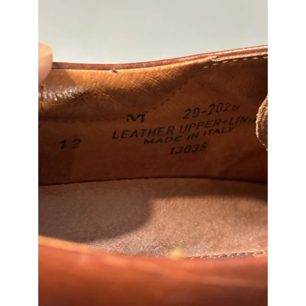 J. Murphy Johnston & Murphy Cap Toe Derby Mens 12 Brown Leather Classic Office